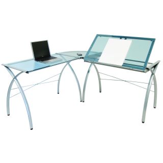 Glass Desks Buy Wood, Glass and Metal Home Office
