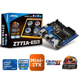 MSI Z77IA E53 Mini ITX   Achat / Vente CARTE MERE MSI Z77IA E53 Mini