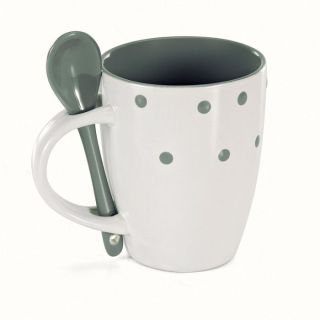 mugs gris avec cuillères intégrées MEN134G   Achat / Vente BOL