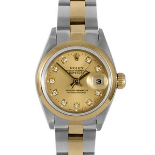 Pre owned Rolex Womens Two tone Steel Datejust Watch