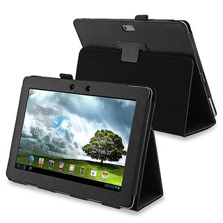 BasAcc Black Leather Case with Stand for Asus Transformer TF700