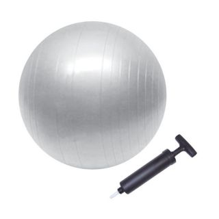 Coloris  gris. Ballon de gym BODY ONE de diamètre 75 cm, livré avec
