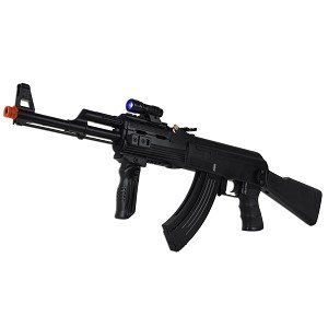 AK 47P1 120 FPS Spring Airsoft Assault Rifle w/Goggles