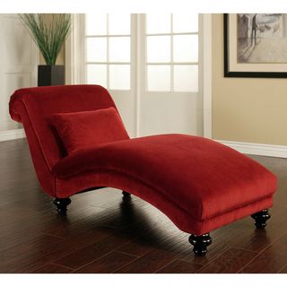 Abbyson Living Westwood Red Fabric Chaise