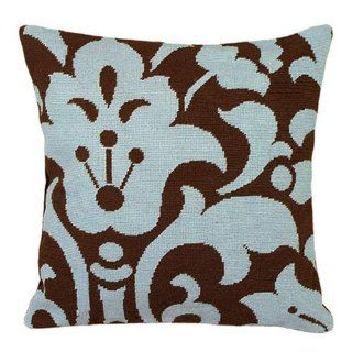 123 Creations C810.18x18 inch Damask in Blue and Brown