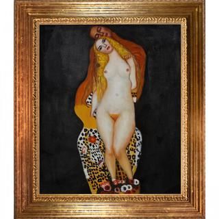 Gustav Klimt Adam and Eve Framed Canvas Art