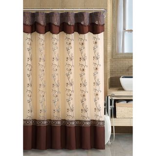 Daphne Chocolate Shower Curtain