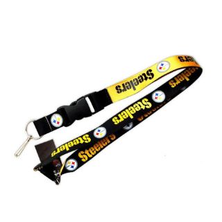 Pittsburgh Steelers Reversible Clip Lanyard Keychain Id Ticket Holder