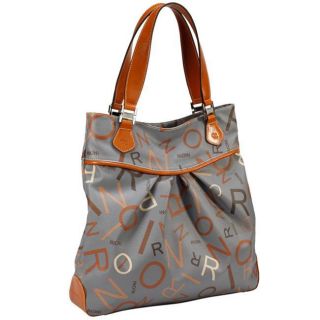 Rioni Medley Grey Pleated Canvas Tote Bag