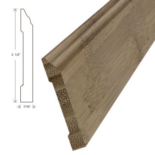 Unfinished Bamboo Carbonized Horizontal Wall Base Boards (Set of 5