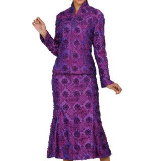 Divine Apparel Womens Embellished 2 piece Skirt Suit