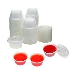 2 oz Plastic Jello Shot Cups with Lids  125ct Kitchen
