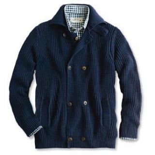 Orvis Mens Double Breasted Blazer Sweater: Clothing
