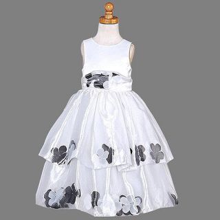 Sophias Style Girls Black Petal Flower Dress