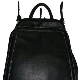 Womens Touchable Tignanello Triple Entry Backpack Handbag (Black)