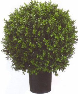 One 24 Inch Artificial Boxwood Ball Bush Topiary Plant