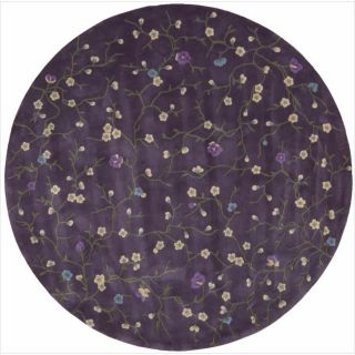Hand tufted Julian Floral Purple Rug (8 Round) See Price in Cart