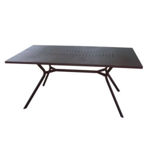 Table Carbet acier 170x100cm rouille Proloisirs   Achat / Vente TABLE