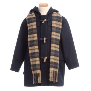 Nordic Country Boys Navy Wool blend Coat and Scarf