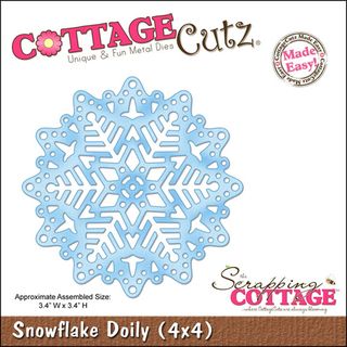 CottageCutz Die 4X4 Snowflake Doily Made Easy