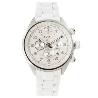 Fossil Mens Flight Series White Chronograph Watch Today $139.99