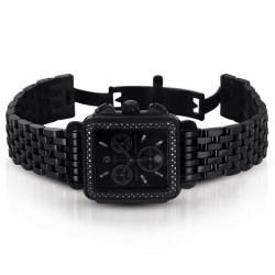 Michele Womens Deco Noir Diamond Black Watch