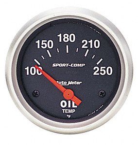 Auto Meter 3543 2 5/8 140  300 F Short Sweep Electric Oil Temperature
