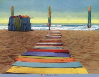 Beach Walk Finest LAMINATED Print Robin Renee Hix 24x19