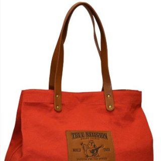 True Religion Brand Jeans Tote Duffel Handbag Purse Duffle Bag Red