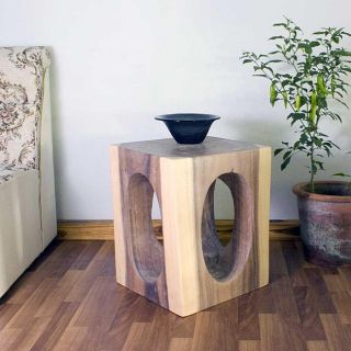 Hand carved Wooden Windows 16x16 inch Cube End Table (Thailand) Today