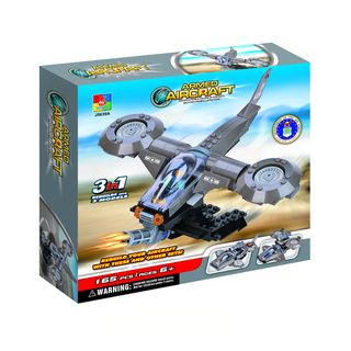 Fun Blocks Military Avatar Helicopter 3 in 1 Brick Set (165 pieces)