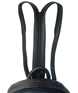 Adi Designs Leather Flip top Backpack
