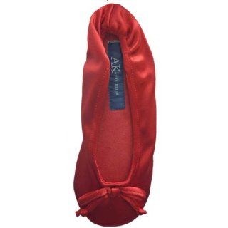 Solid Red Anne Klein Satin Travel Slipper Shoes