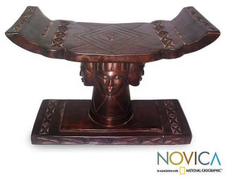 Four Faces Wood Throne Ottoman (Ghana) Today $169.99