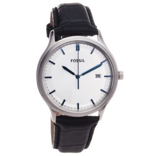 Fossil Mens Leather Strap Analog Watch Today $99.99