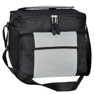 Everest Black/Silver 12 inch Insulated Polyester 24 can Cooler Bag