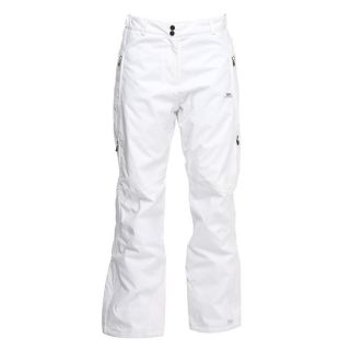 Coloris  Blanc. Un pantalon de ski TRESPASS Femme avec ceinture à