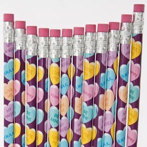 Valentine Candy Heart Pencils Toys & Games