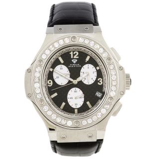 Aqua Master Mens Oval Diamond Chronograph Watch