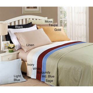 Egyptian Cotton 650 Thread Count Solid Color Pillowcase Set