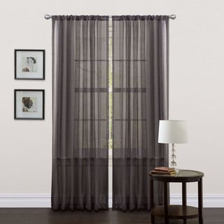 Lush Decor Black 84 inch Liam Curtain Panels (Set of 2)