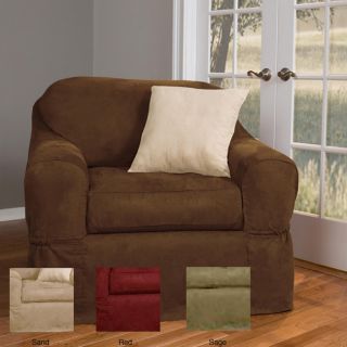 Maytex Piped Suede 2 piece Sofa Slipcover