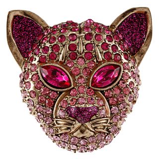 Betsey Johnson Tiger Face Stretch Fashion Ring