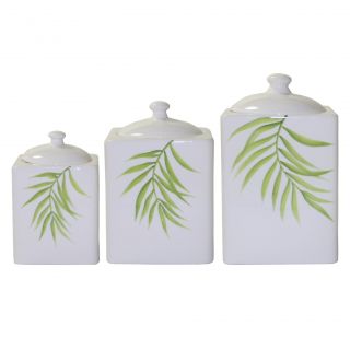 Corelle Bamboo Leaf 3 piece Canister Set