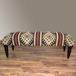 Hand upholstered Country Multi Wood Bench