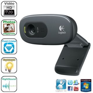Logitech HD Webcam C270   Achat / Vente WEBCAM Logitech HD Webcam C270