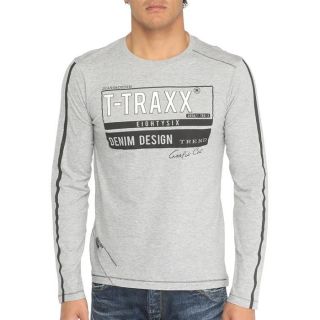 TRAXX T Shirt Homme Gris   Achat / Vente T SHIRT T TRAXX T Shirt