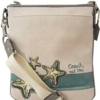 Coach Beach Starfish Motif Swingpack Purse 47314