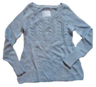 Girls Pullover Crew Empire Waist Sweater, Baby Blue, Sz 8