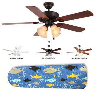 New Image Concepts 4 light Shark Attack Ceiling Fan